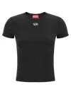 Diesel Uncutieslong-od T-shirt In Black