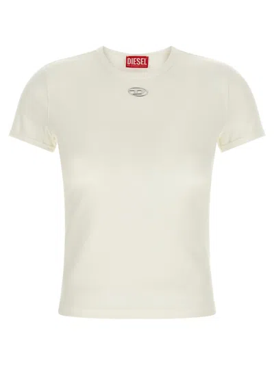 Diesel Uncutieslong-od T-shirt White In Neutral
