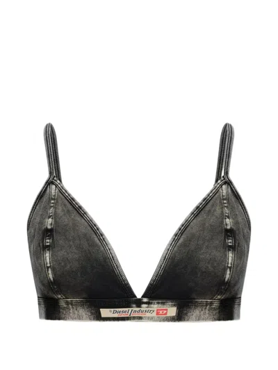 Diesel Under-bust Adjustable Band With Logo In Grigio
