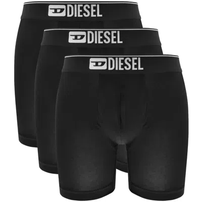 Diesel Underwear 3 Pack Long Trunks Black