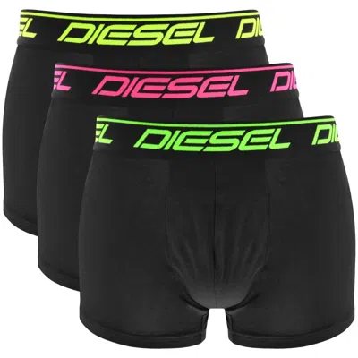 Diesel Underwear Damien 3 Pack Boxer Shorts In Black