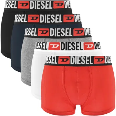 Diesel Underwear Damien 5 Pack Boxer Trunks In Multi