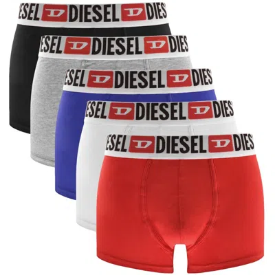 Diesel Underwear Damien 5 Pack Boxer Trunks In Multi