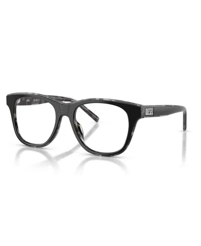Diesel Unisex Eyeglasses, Dl4026u In Top Nero,tartaruga Ghiaccio