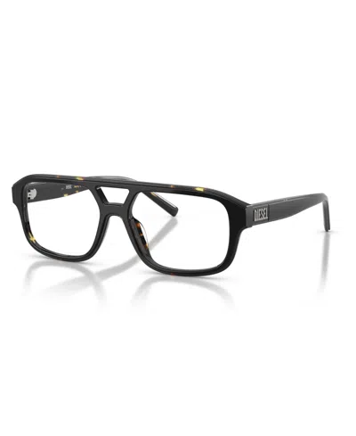 Diesel Unisex Eyeglasses, Dl4029u In Top Black Havana Yellow