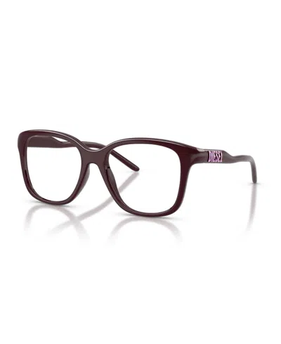 Diesel Unisex Eyeglasses, Dl6012u In Bordeaux