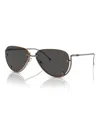 Diesel Unisex Sunglass Dl1003 In Shiny Gunmetal