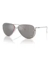 Diesel Unisex Sunglass Dl1003 In Shiny Silver