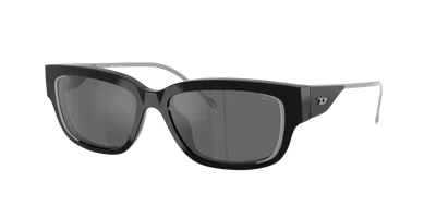 Diesel Unisex Sunglass Dl2002mu In Grey Silver Mirror