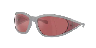 Diesel Unisex Sunglass Dl3002 In Red Hiper Mirror