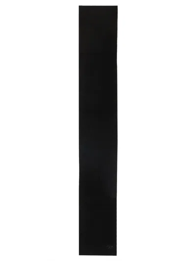 Diesel Unisex Wool Blend Scarf, 26 Cm X 160 Cm In Black