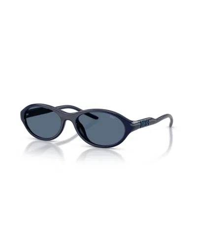 Diesel Unisex Y2k Oval Sunglasses Dl3024u In Blue