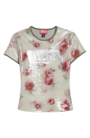 Diesel ® Unkyel Logo Sequin Floral T-shirt In Multi