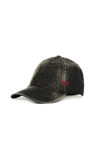 Diesel Used-effect Black Denim Baseball Cap