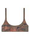 DIESEL UT-BRA-TOP-UTLT CAMO-PRINT BIKINI TOP