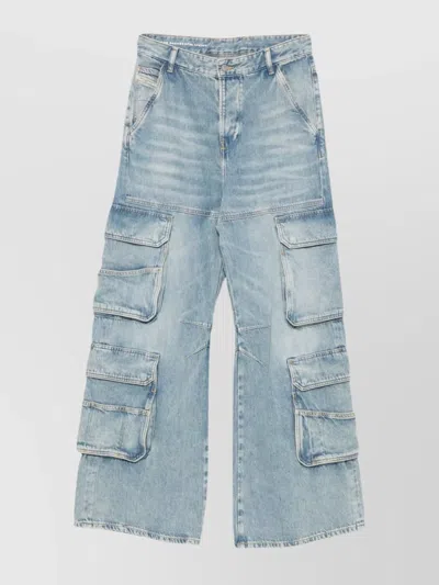 DIESEL UTILITY CARGO JEANS MULTIPLE POCKETS
