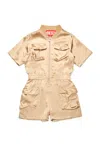 Diesel Satin-weave Playsuit In Beige