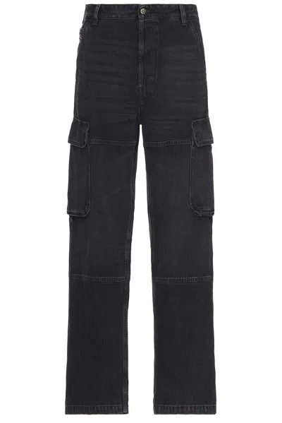 Diesel Multi-pocket Loose-fit Trousers In Black