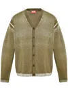Diesel V-neck Cardigan In Green
