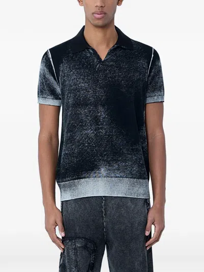 Diesel Seventy Turtle Neck T-shirt In Blue