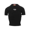 Diesel Women T-uncutie-long-od-q1 Slim T-shirt In Black Organic Jersey In Black