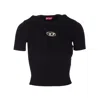 Diesel Women T-uncutie-long-od-q1 Slim T-shirt In Black Organic Jersey