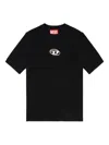 Diesel Women T-uncutie-long-od-q1 Slim T-shirt In Black Organic Jersey In Black