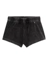 Diesel Vanessa-dnm Drawstring Shorts In Black
