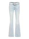 Diesel D-ebbey Belted Flared Jeans In Blue