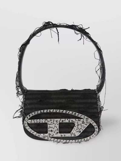 Diesel Velvet Fringed Chain Strap Bag