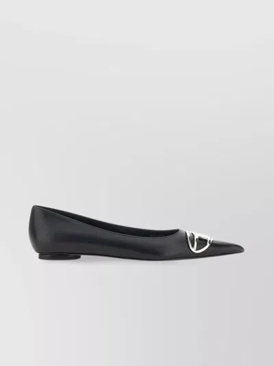 Diesel Venus Ballet Flats Metal Embellishment In Black