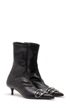 Diesel D-venus-stivali A Calzino Con Placca Oval D In Black