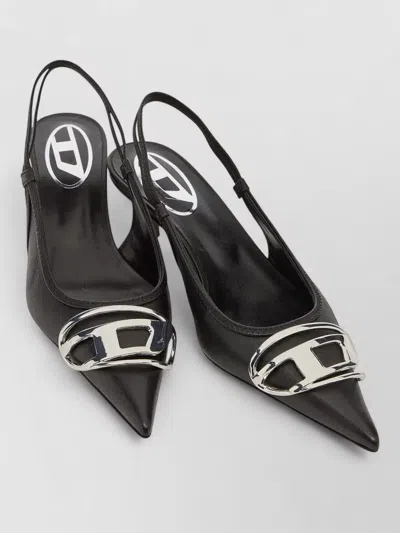 Diesel Venus Leather Slingback Pumps Kitten Heel