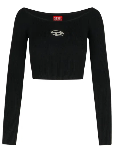 DIESEL DIESEL 'VERA' BLACK VISCOSE BLEND TOP