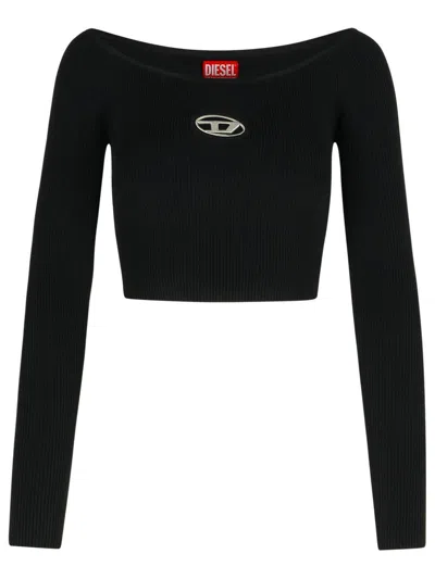 DIESEL DIESEL 'VERA' BLACK VISCOSE BLEND TOP