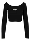 Diesel Vera Cropped Top In Black