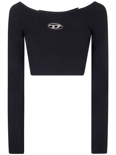 Diesel Vera Long Sleeves Sweater In Black