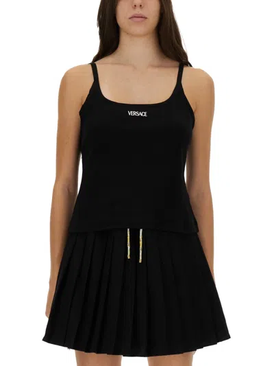 Diesel Versace Tops With Logo In Black