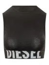 Diesel Versatile Mini Tank Top In Deep Black