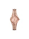 Diesel Women's Vert Three Hand Rose Gold-tone Stainless Steel Watch 32mm In Pink