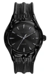 Diesel Men's Vert Three-hand Date, Black Stainless Steel Watch In Black
