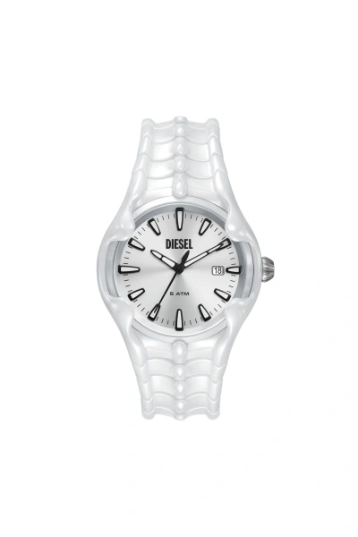 Diesel Vert Three-hand Date White Ceramic Watch