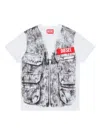 Diesel Vest-logo-print T-shirt In White