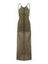 Diesel Long Dress With Thin Straps In Green