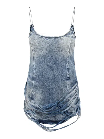 DIESEL VESTIDO MIDI - AZUL