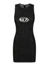 Diesel Mini Denim Dress In Black