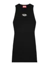 Diesel 'm-caddix' Black Top With Oval D Logo Plaque On The Front In Black