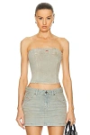 Diesel De-ville Top In Faded Denim