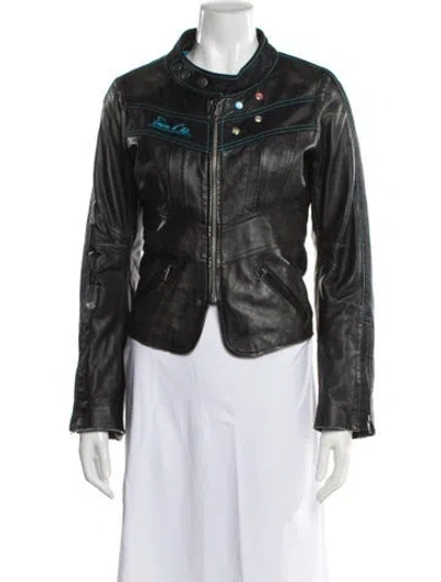 Pre-owned Diesel Vintage 2000's Biker Jacket In Black
