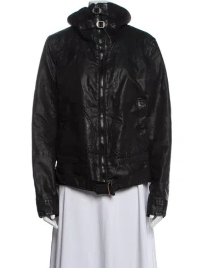 Pre-owned Diesel Vintage 2000's Biker Jacket In Black